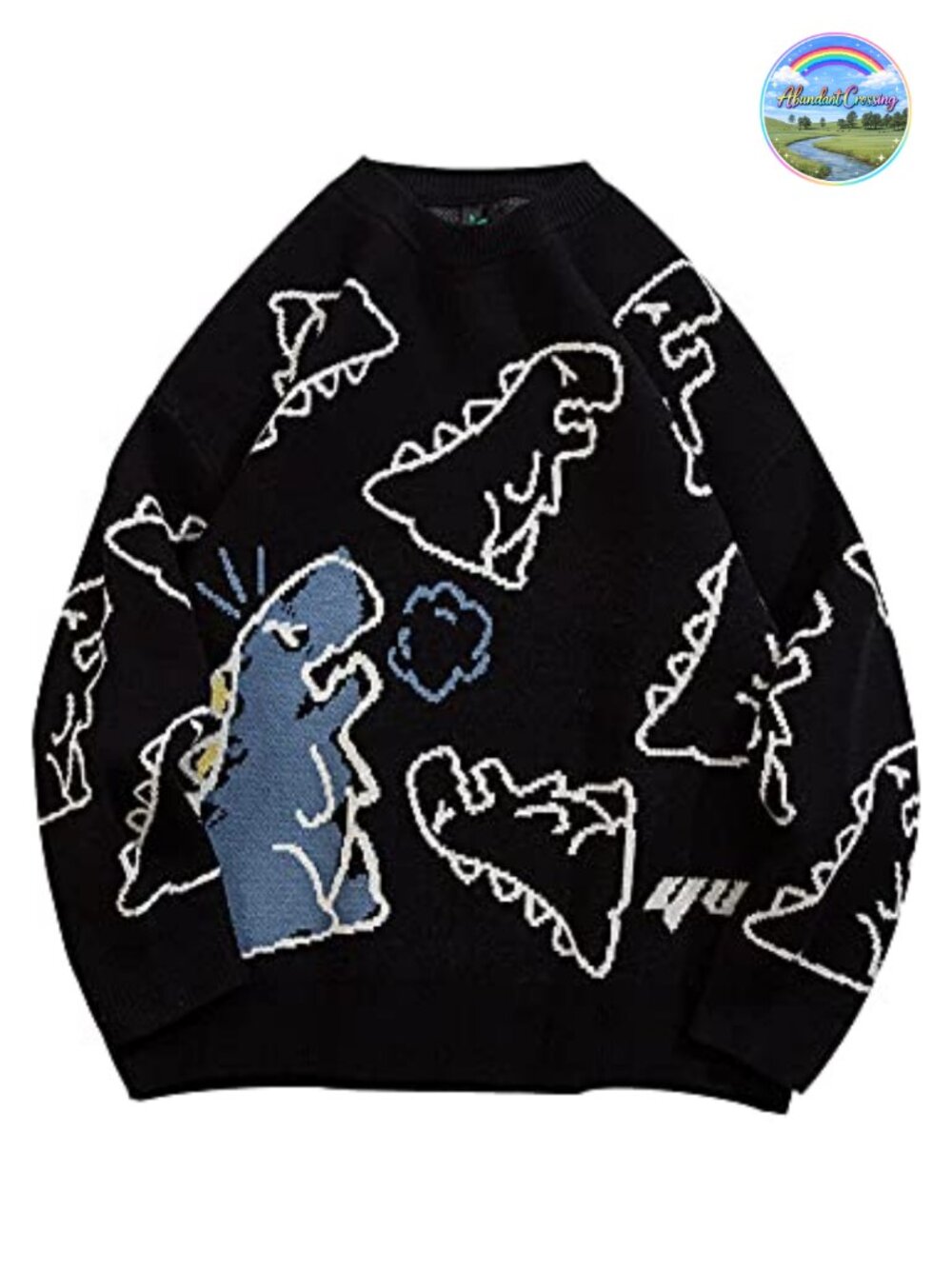 Oversized Vintage Dinosaur Sweater Kawaii Pullover Harajuku Y2K Streetwear